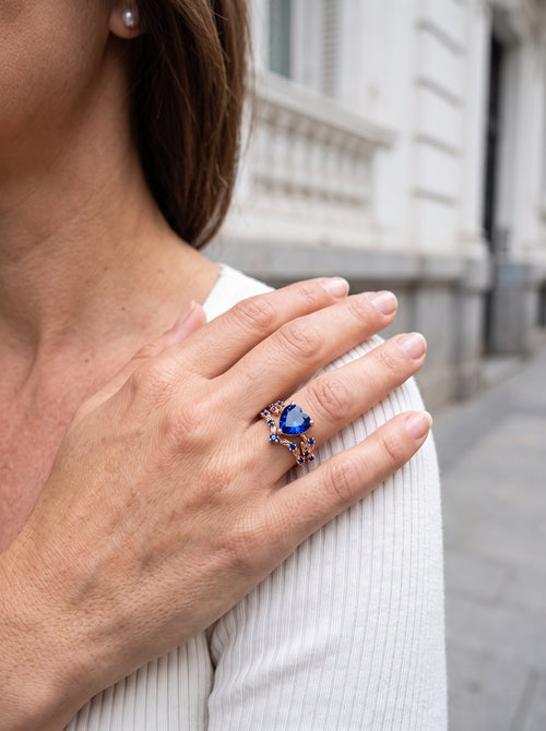 Anillo Vine Azul