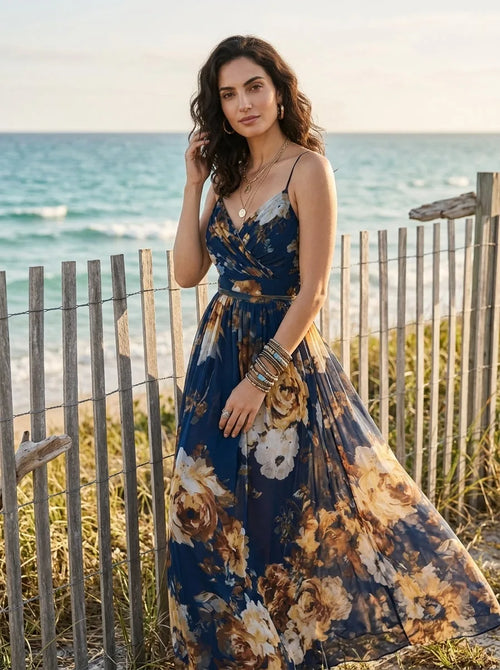 Vestido maxi de mujer Flower