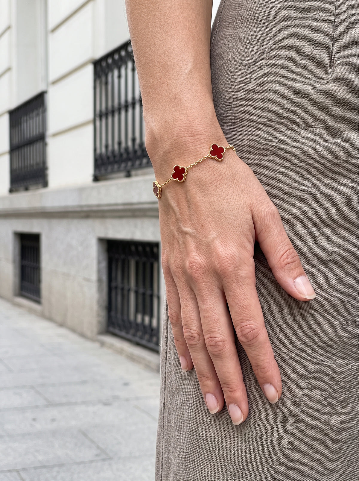 Pulsera Clover Rojo