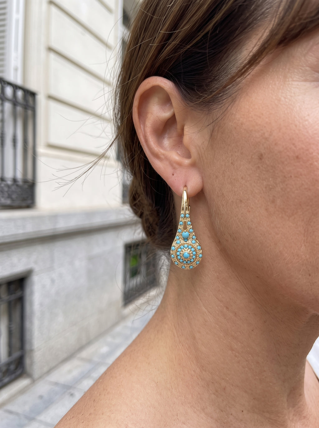 Pendientes Medallion Azules