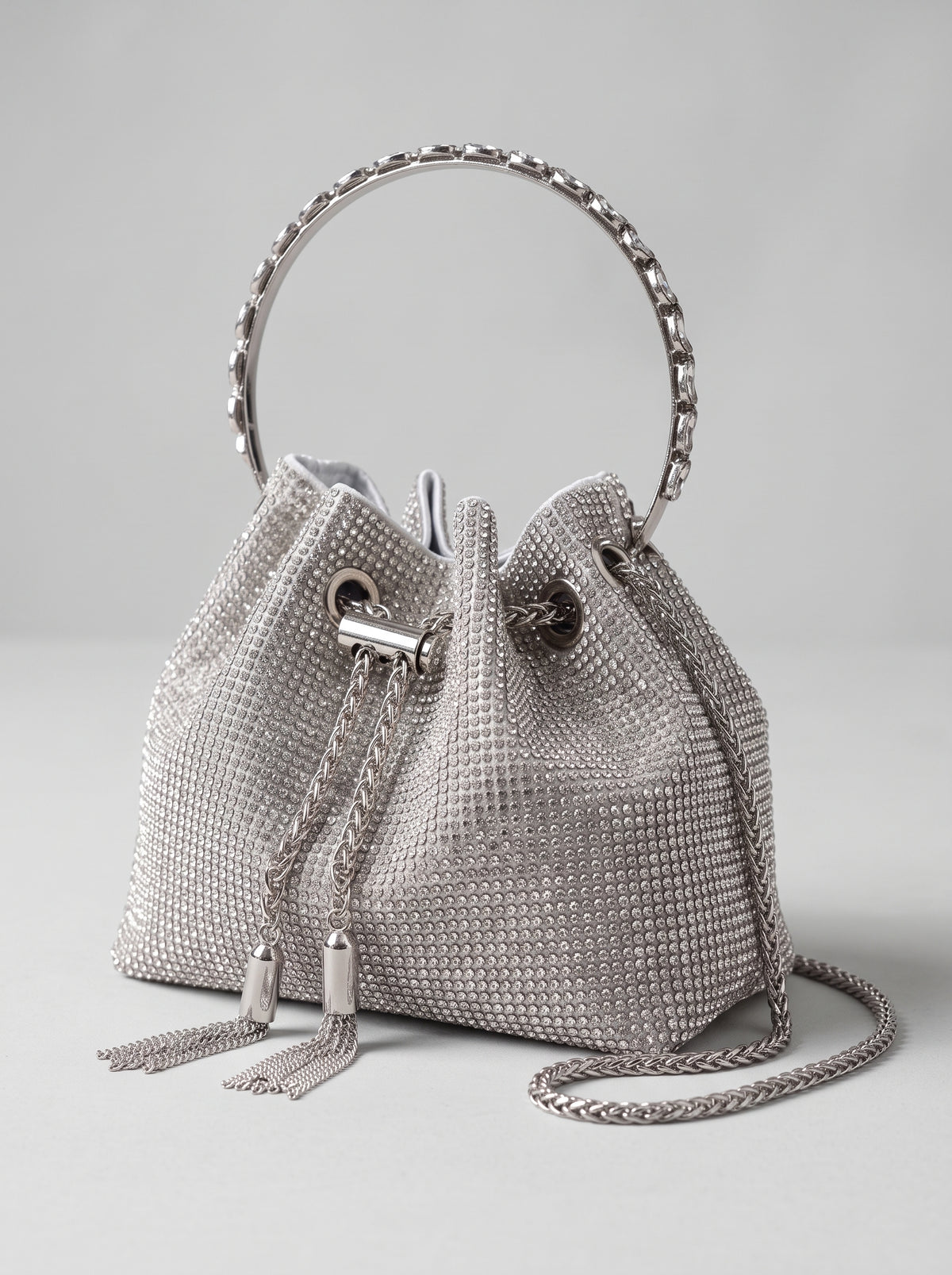 Bolso Crystal Plateado