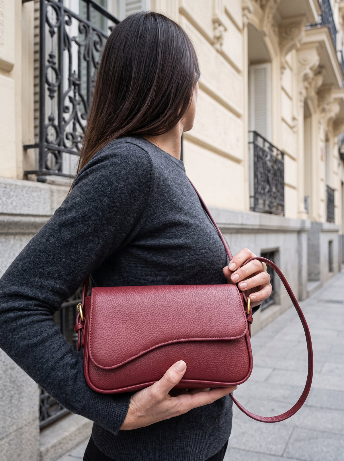 Bolso Wave Granate