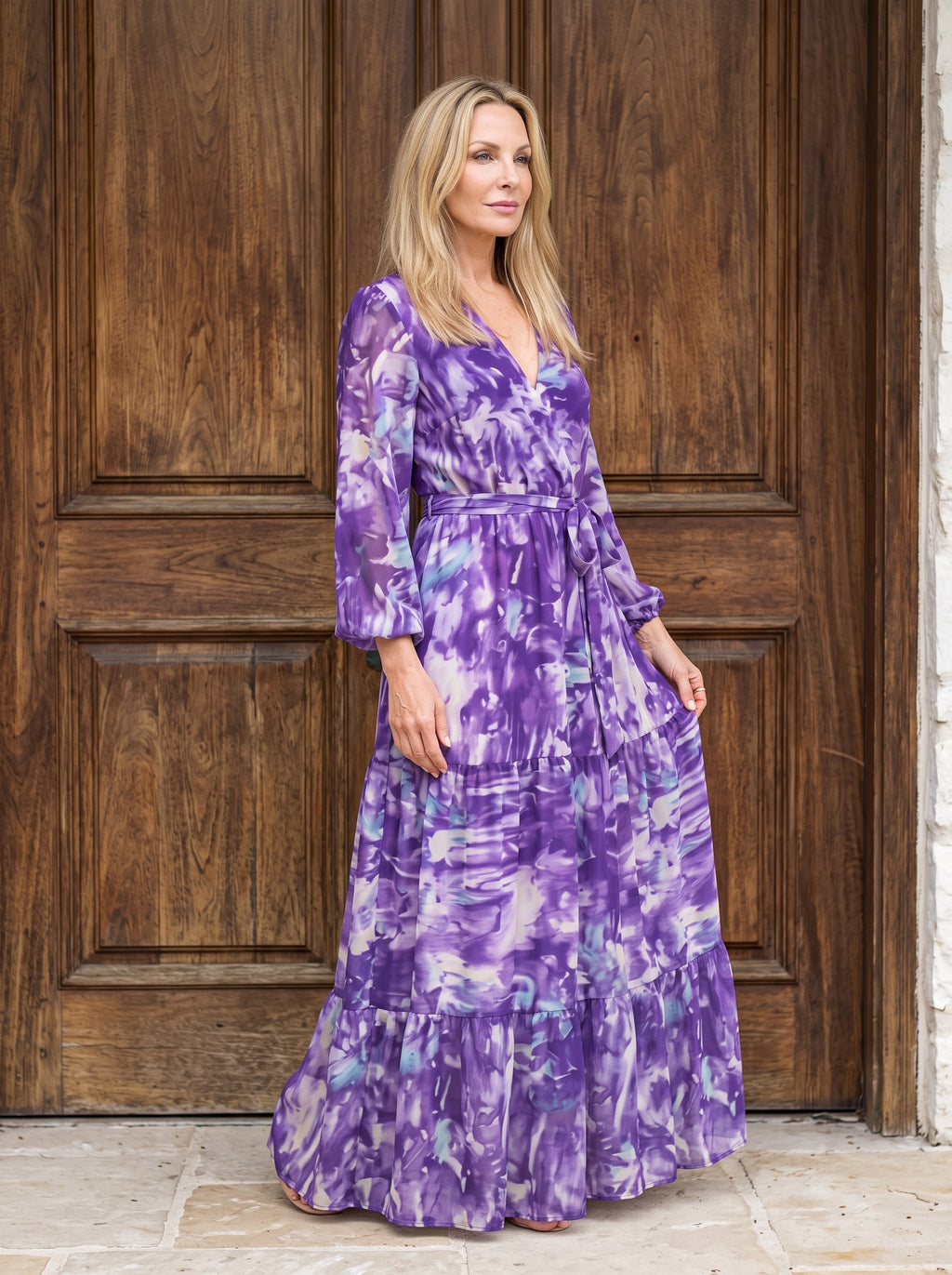 Vestido Aquarela Morado