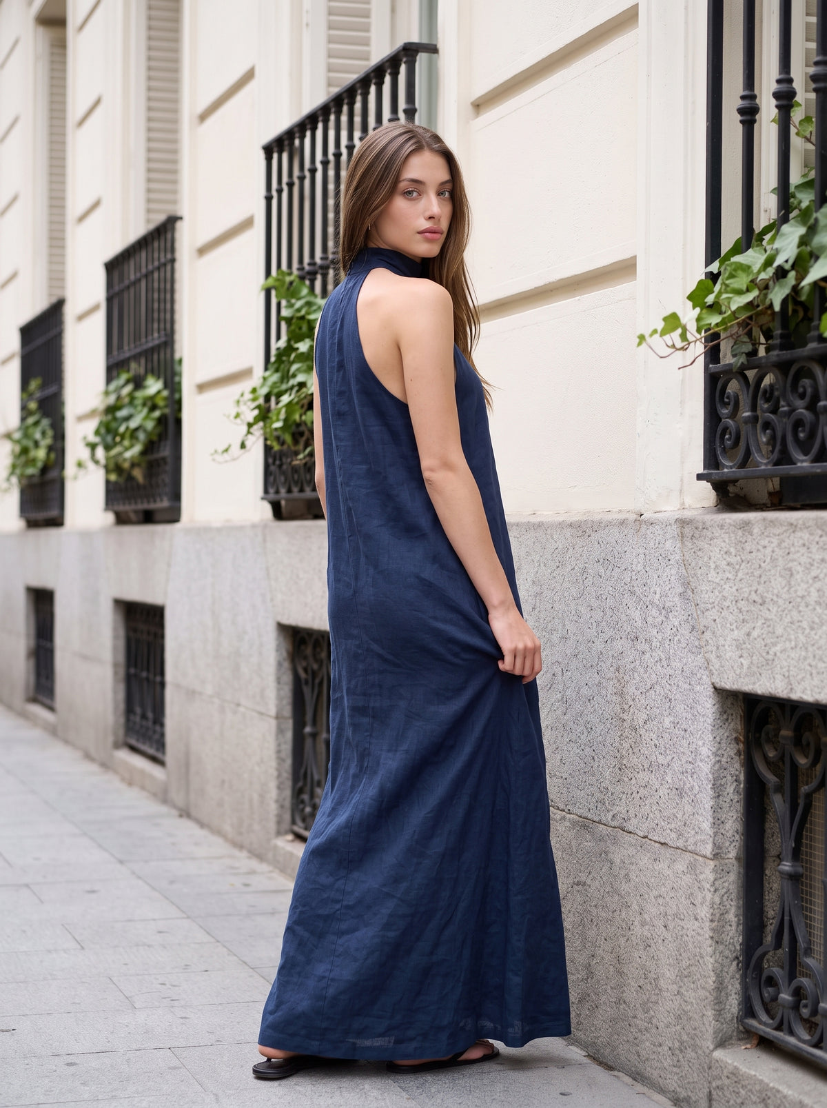 Vestito Maxi da Donna – Navy Flow