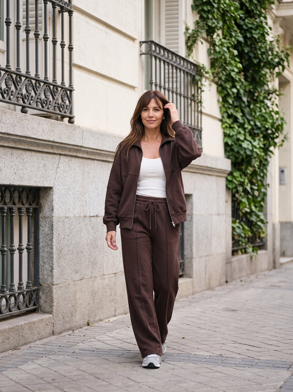 Conjunto Bomber Marron