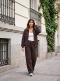 Conjunto Bomber Marron