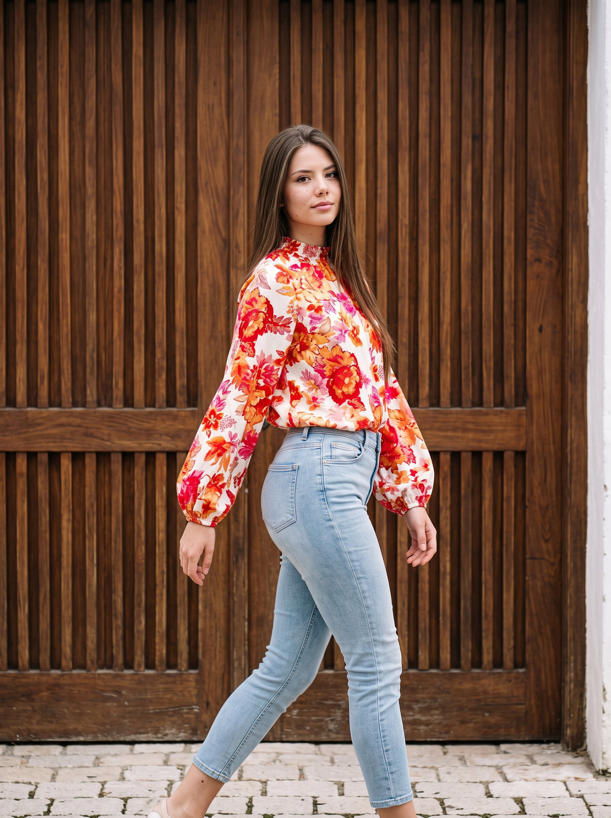 Camisa Tropical Naranja