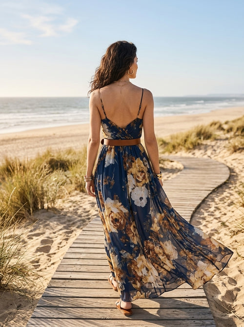 Vestido maxi de mujer-Flower