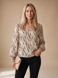 Ivory Dot Blouse-Camisa de mujer