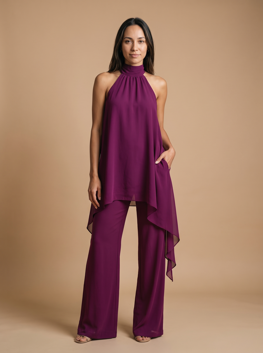 Women's Set – Draped Halter