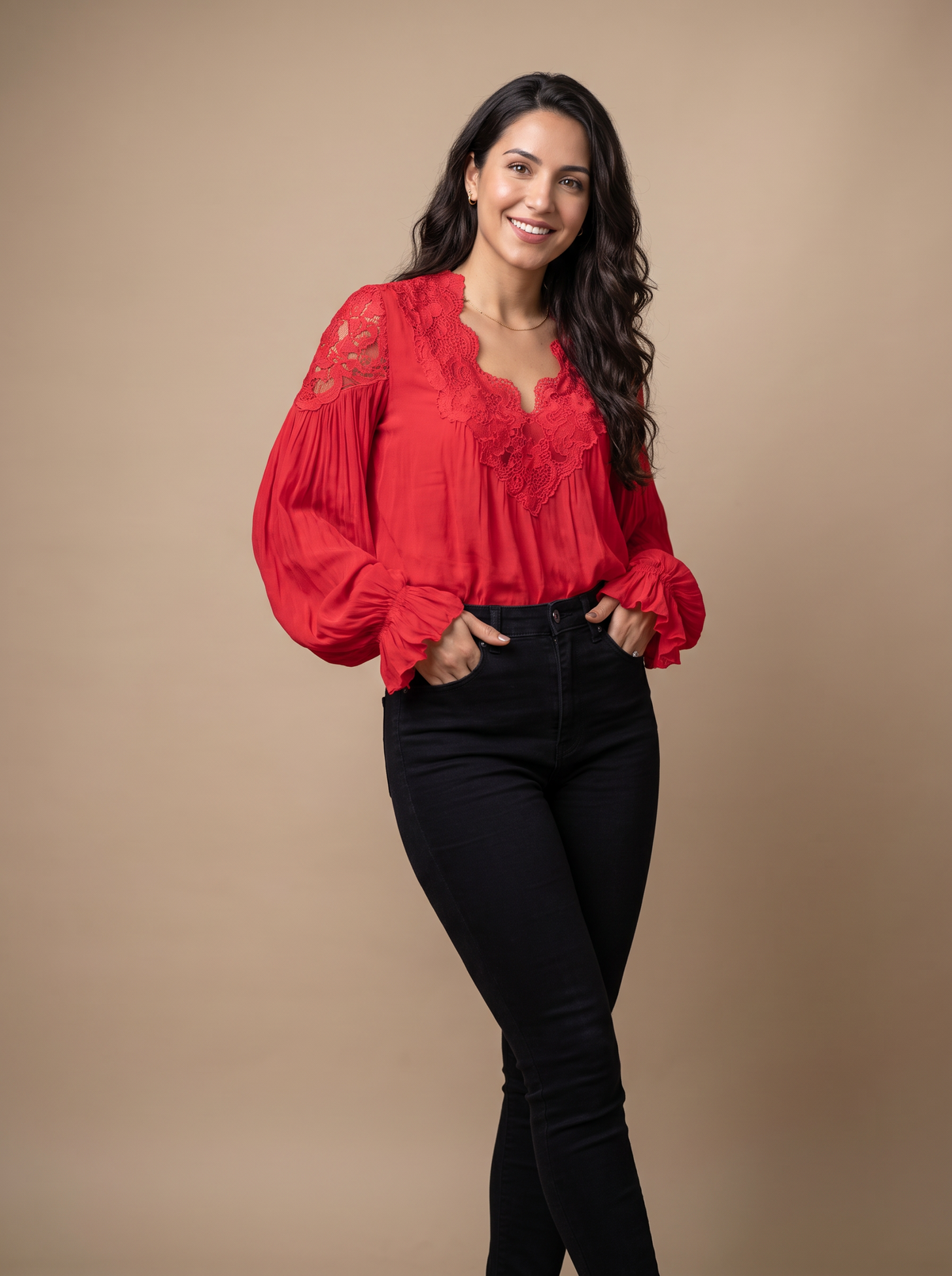Victoria Lace-Camisa de mujer