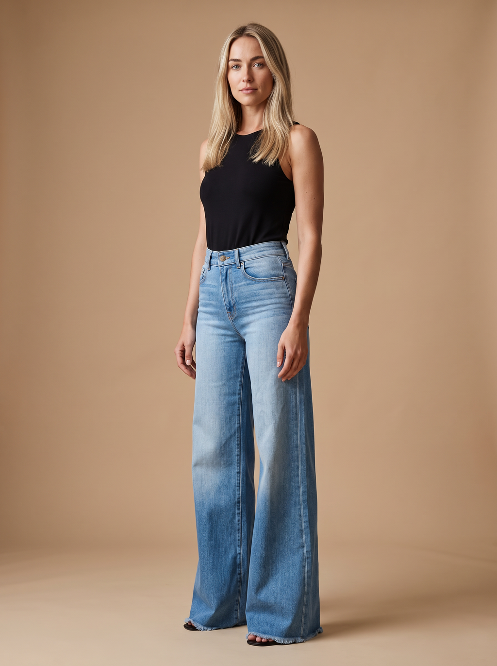 Retro Flare-Pantalon vaquero de mujer