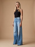 Retro Flare-Pantalon vaquero de mujer