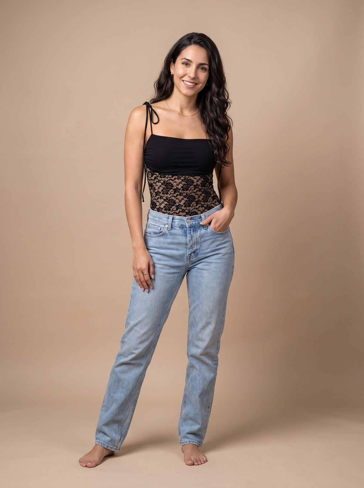 Cami Encaje-Top de mujer