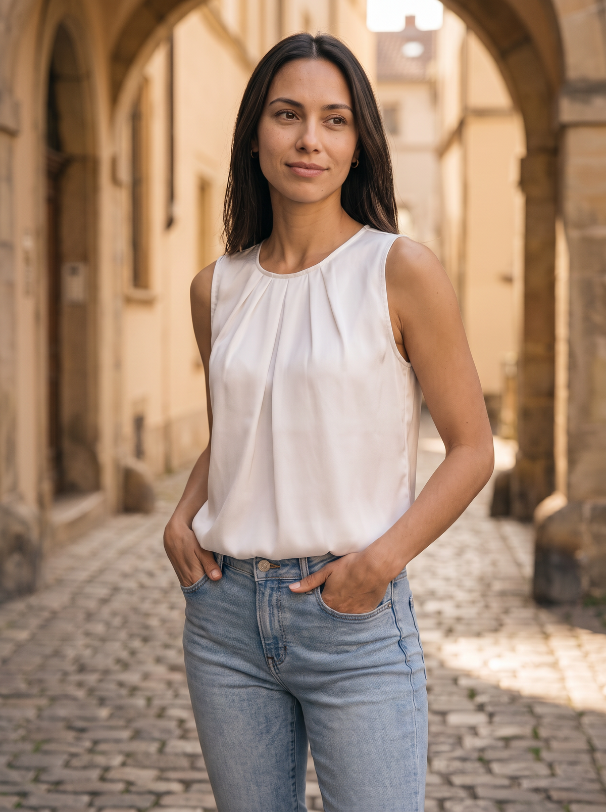 Aurora Top-Camisa de mujer