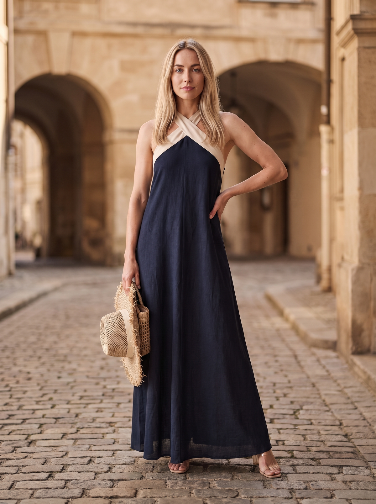Vestido maxi de mujer Mykonos, vista 2