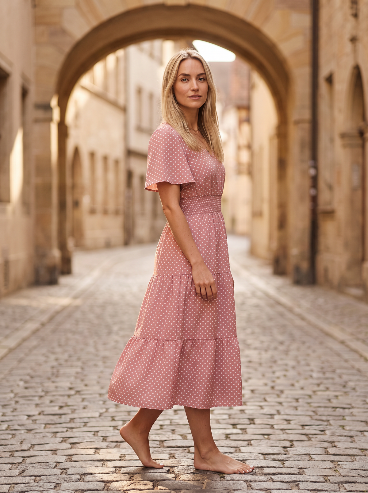 Vestido midi de mujer Polka Musa, vista 2