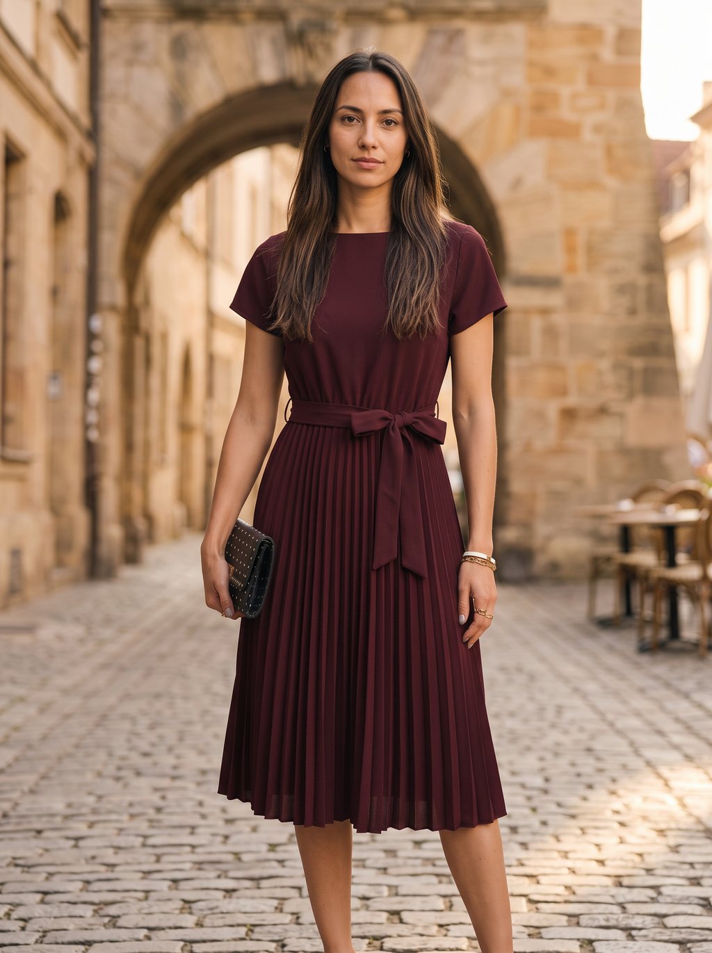 Vestido midi de mujer Win Pleat, vista 2