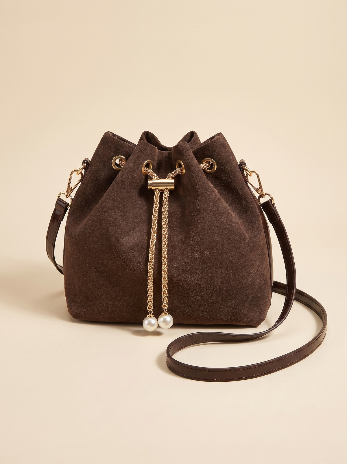 Pearl Tie Bucket-Bolso