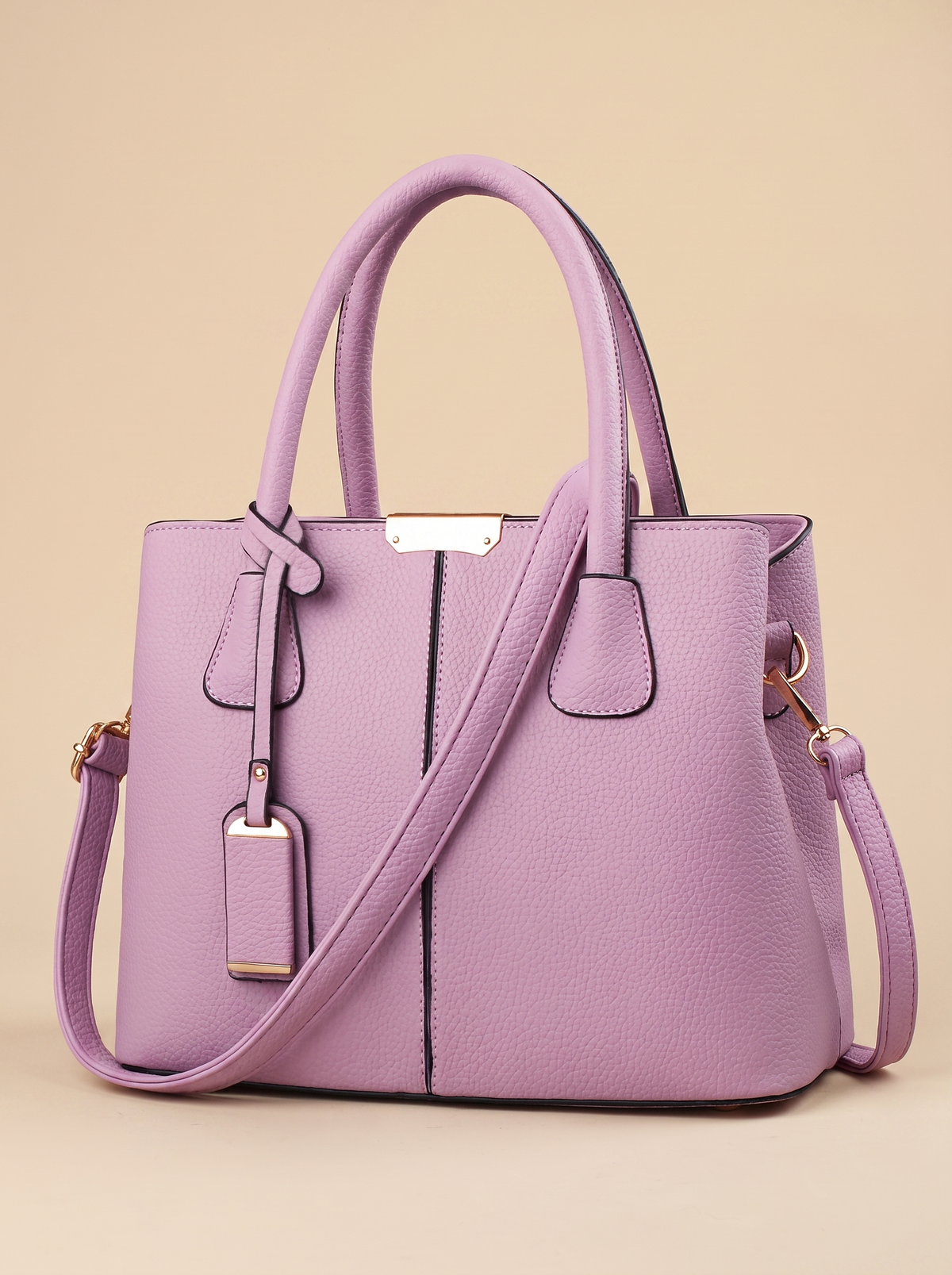 Structured Tote Charm-Bolso