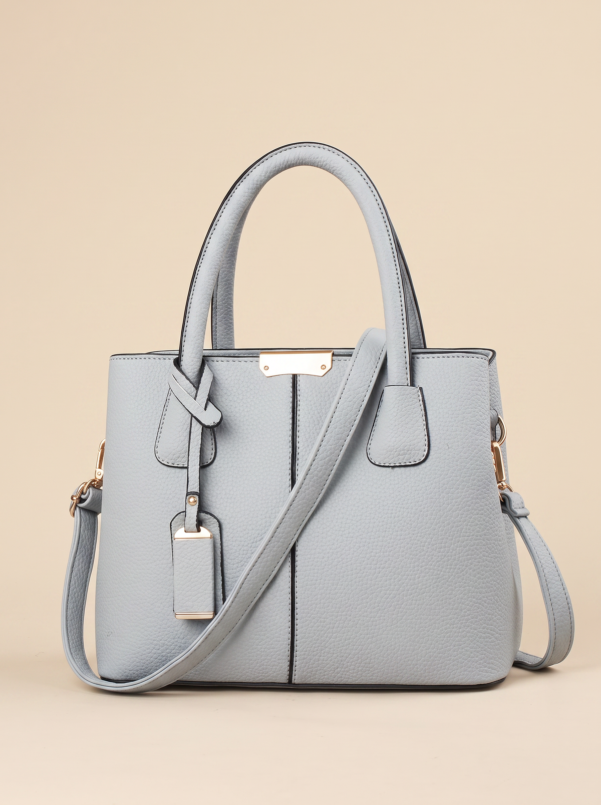 Structured Tote Charm-Bolso