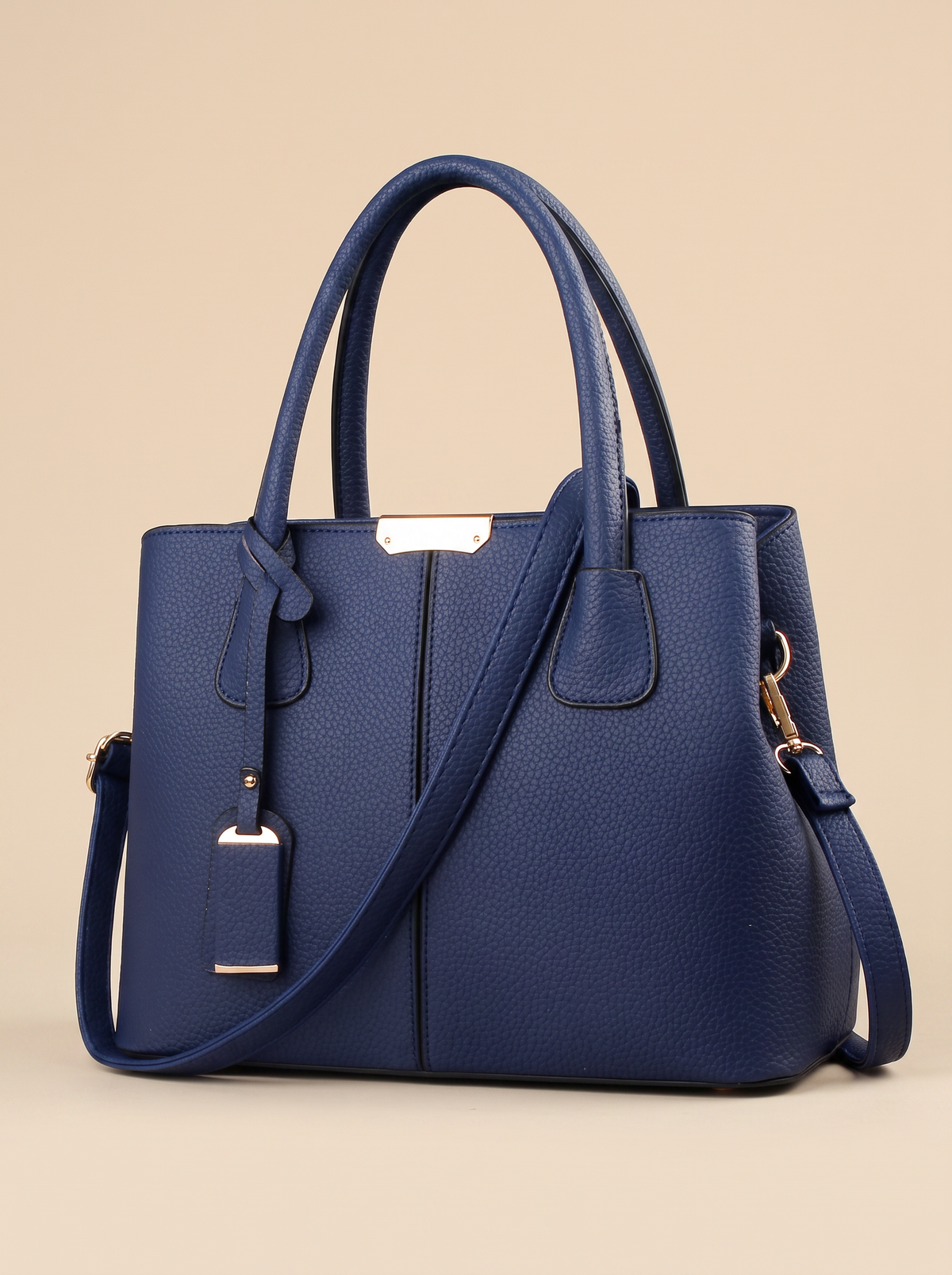 Structured Tote Charm-Bolso