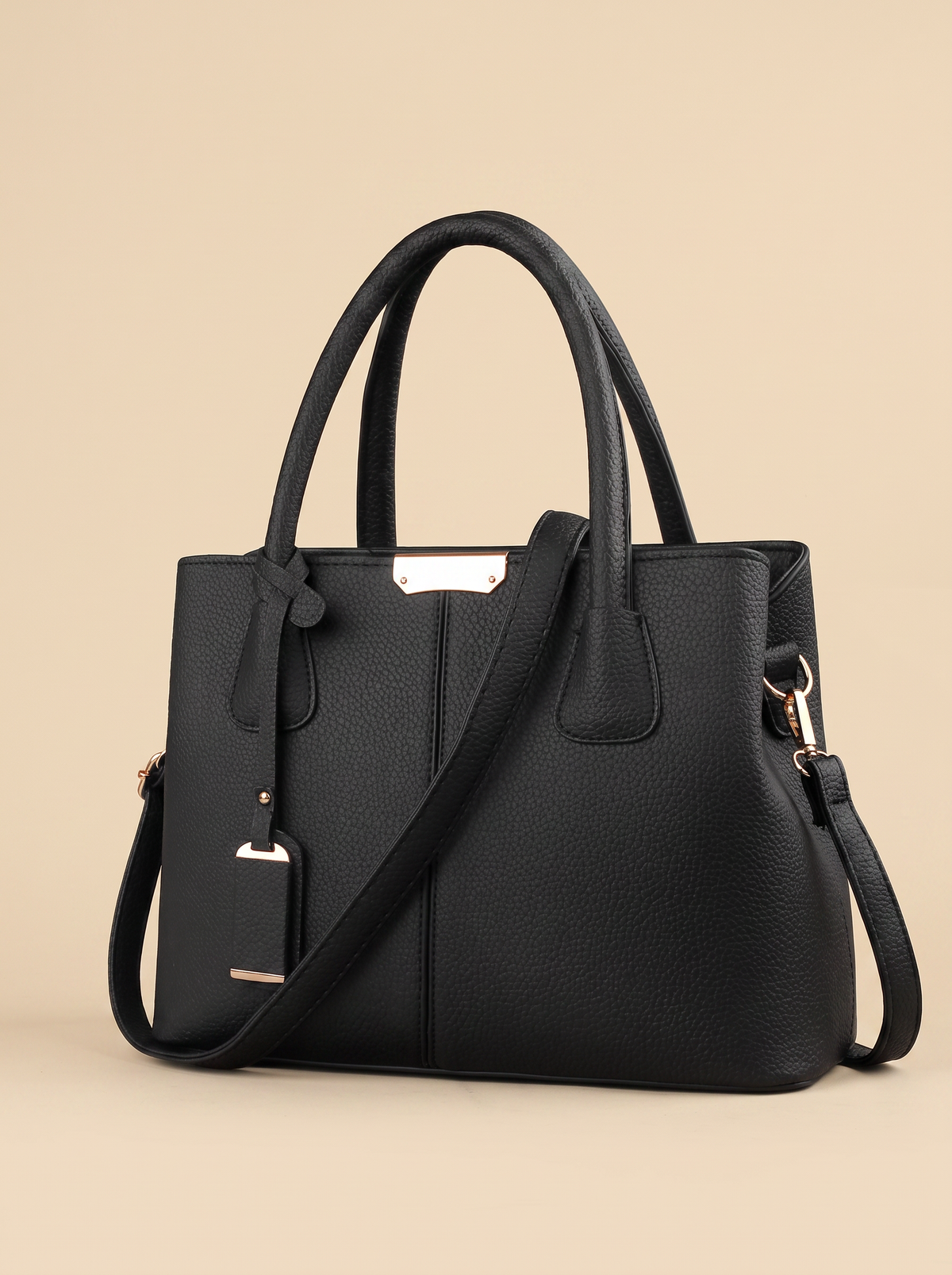 Structured Tote Charm-Bolso
