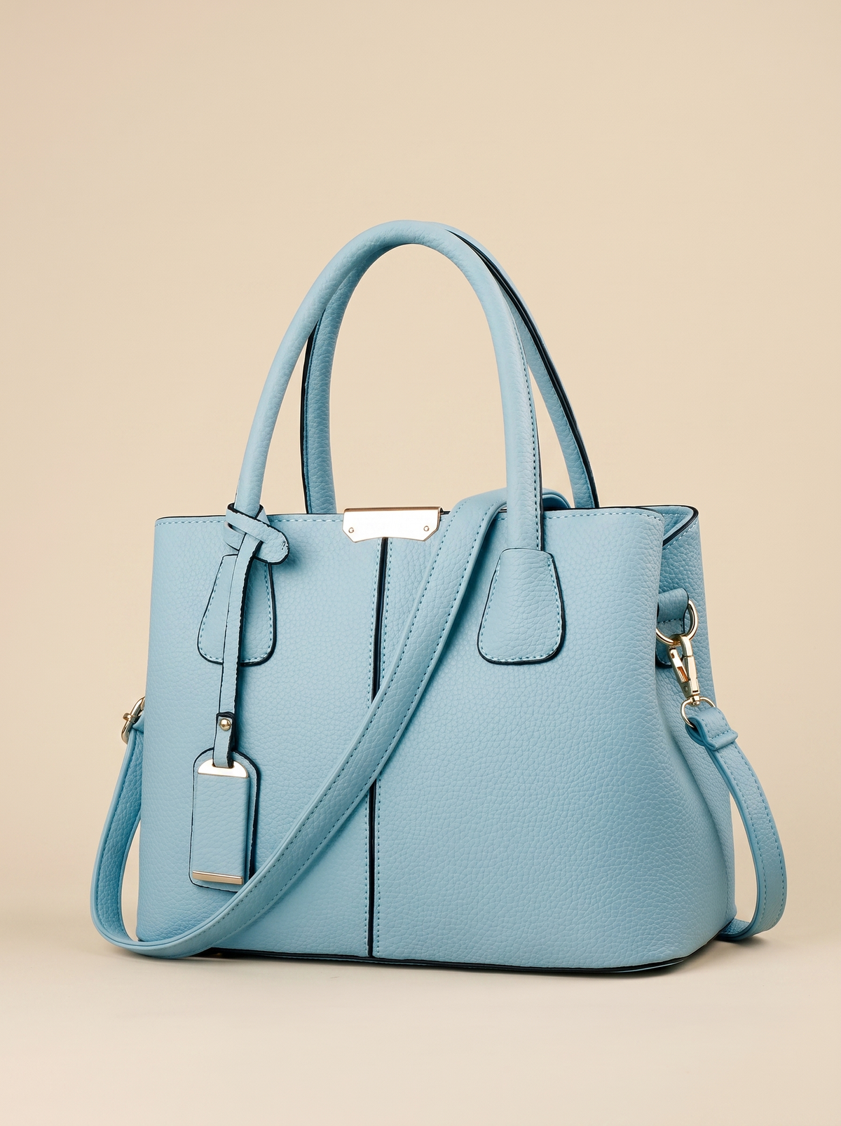 Structured Tote Charm-Bolso