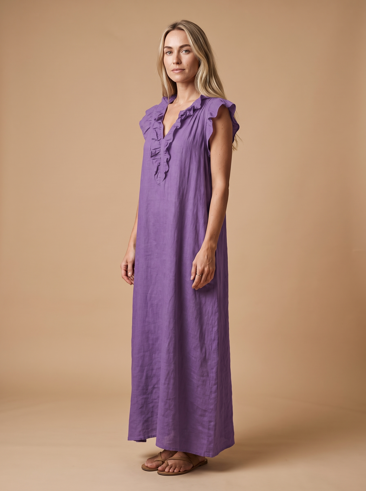Ruffle Palazzo-Vestido maxi de mujer