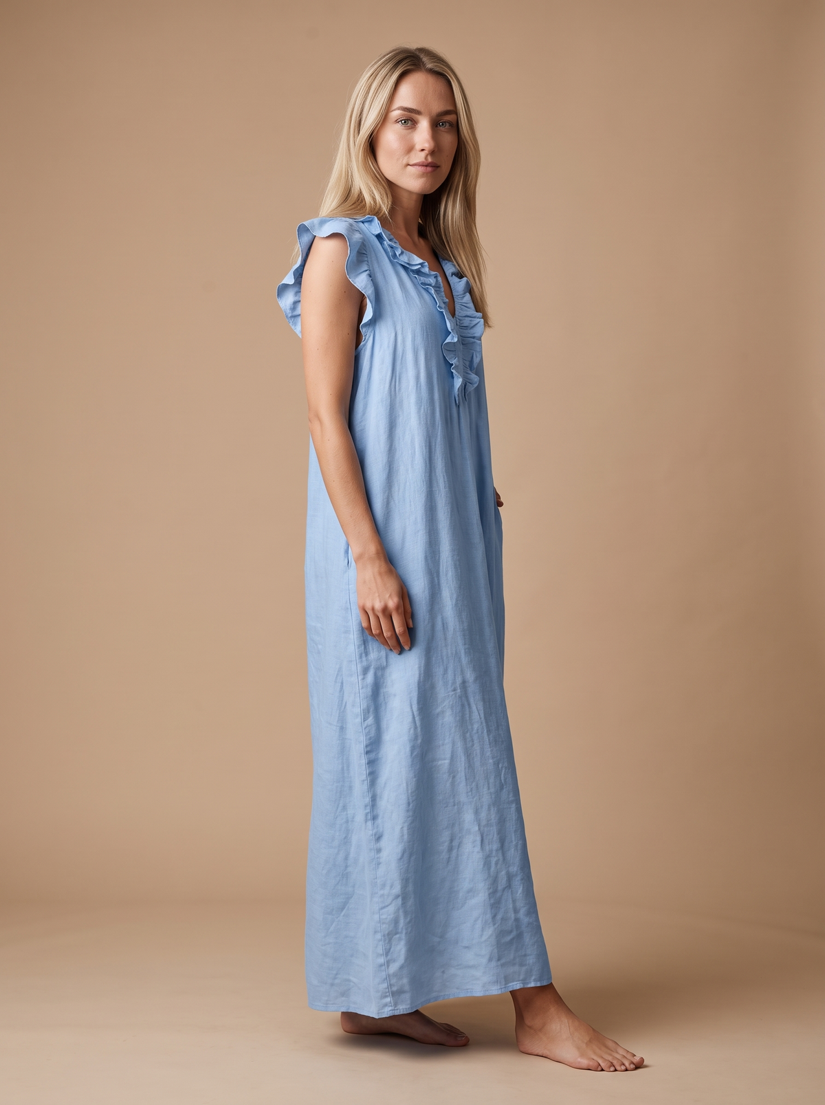 Ruffle Palazzo-Vestido maxi de mujer