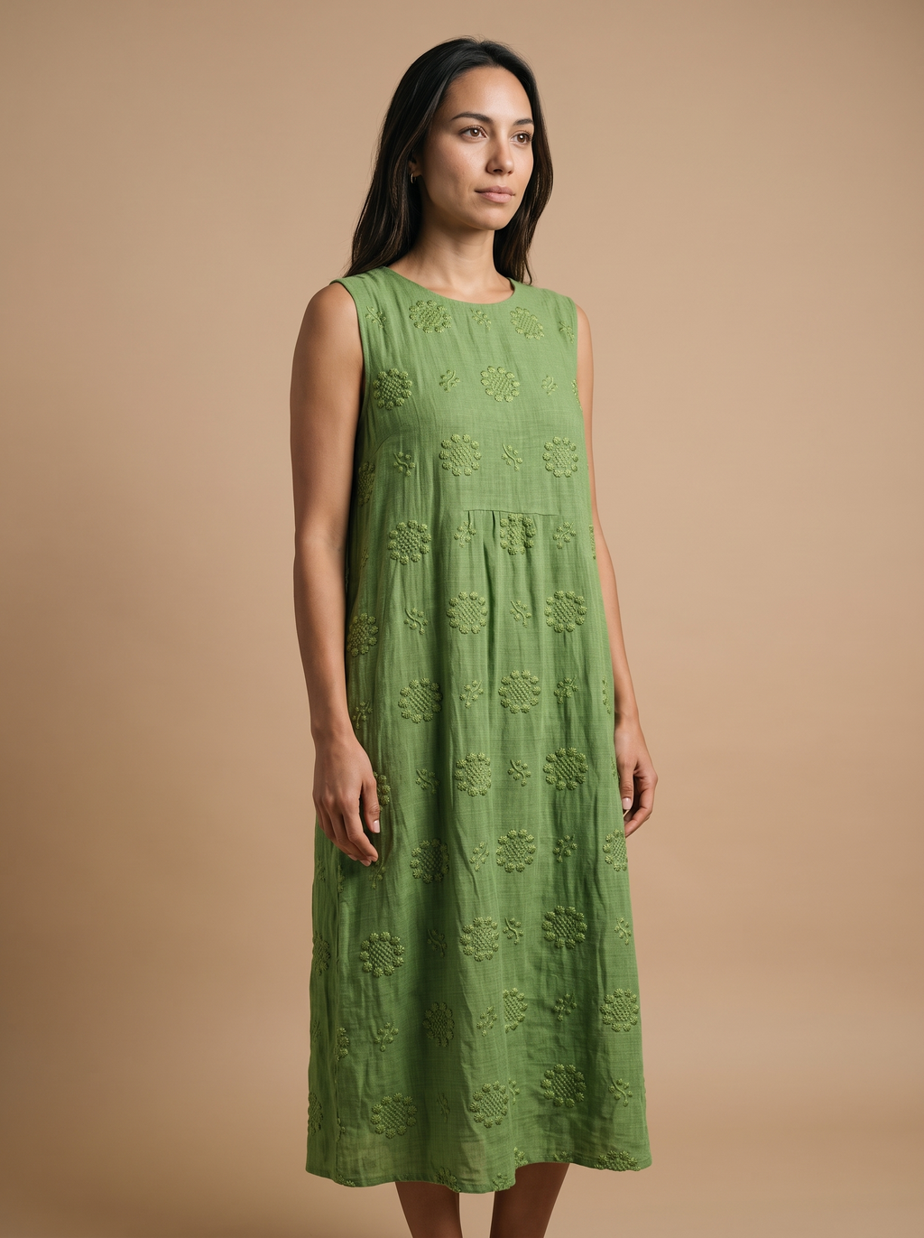 Bordado Midi-Vestido midi de mujer