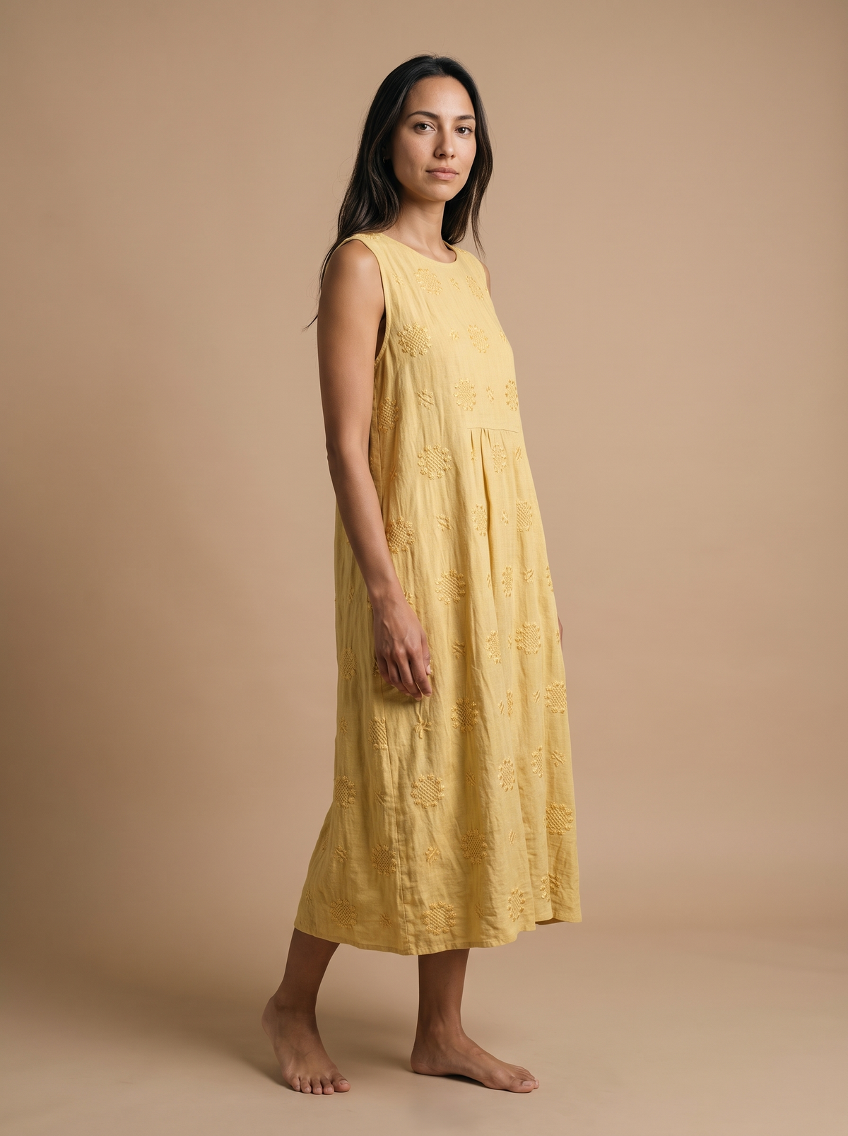 Bordado Midi-Vestido midi de mujer