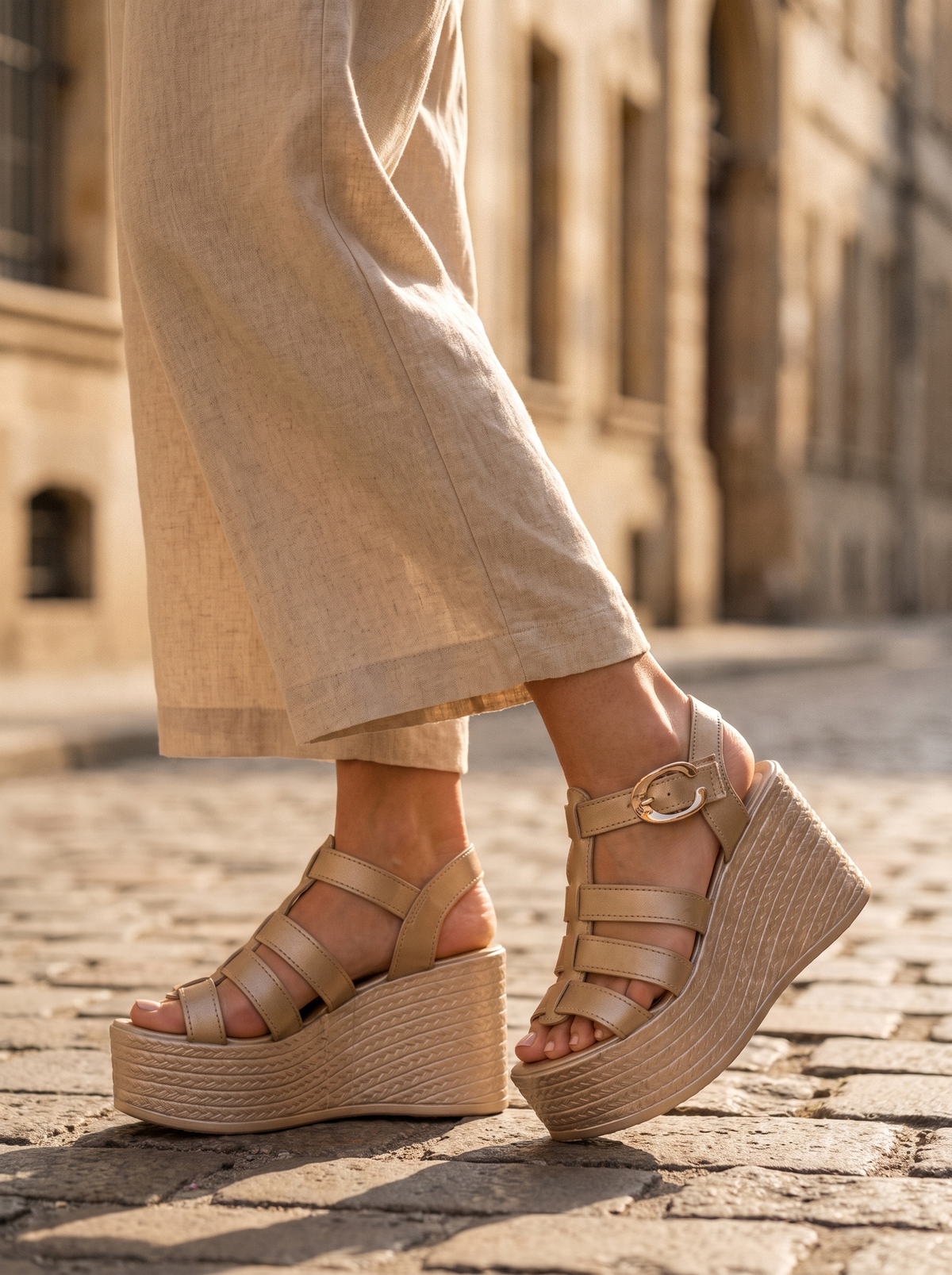 Gladiator Wedge-Zapatos