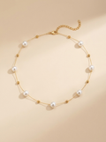 Pearl Station Necklace-Collar
