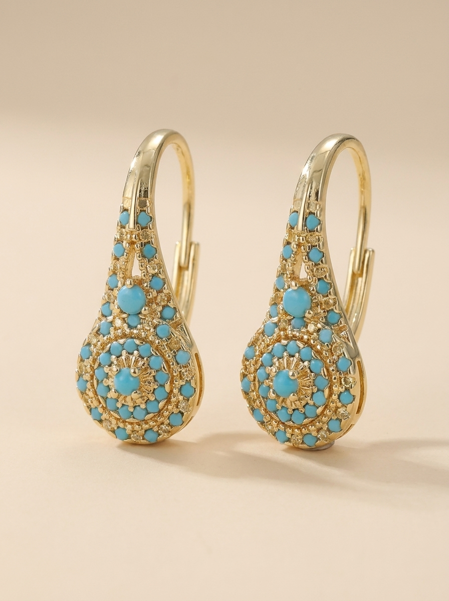 Pearl Medallion Hoops-Pendientes
