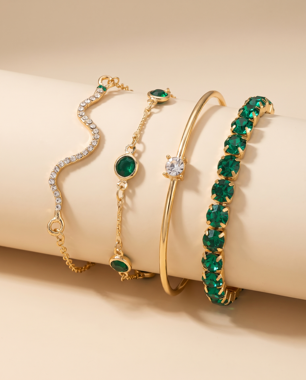 Emerald Stack Set-Pulseras
