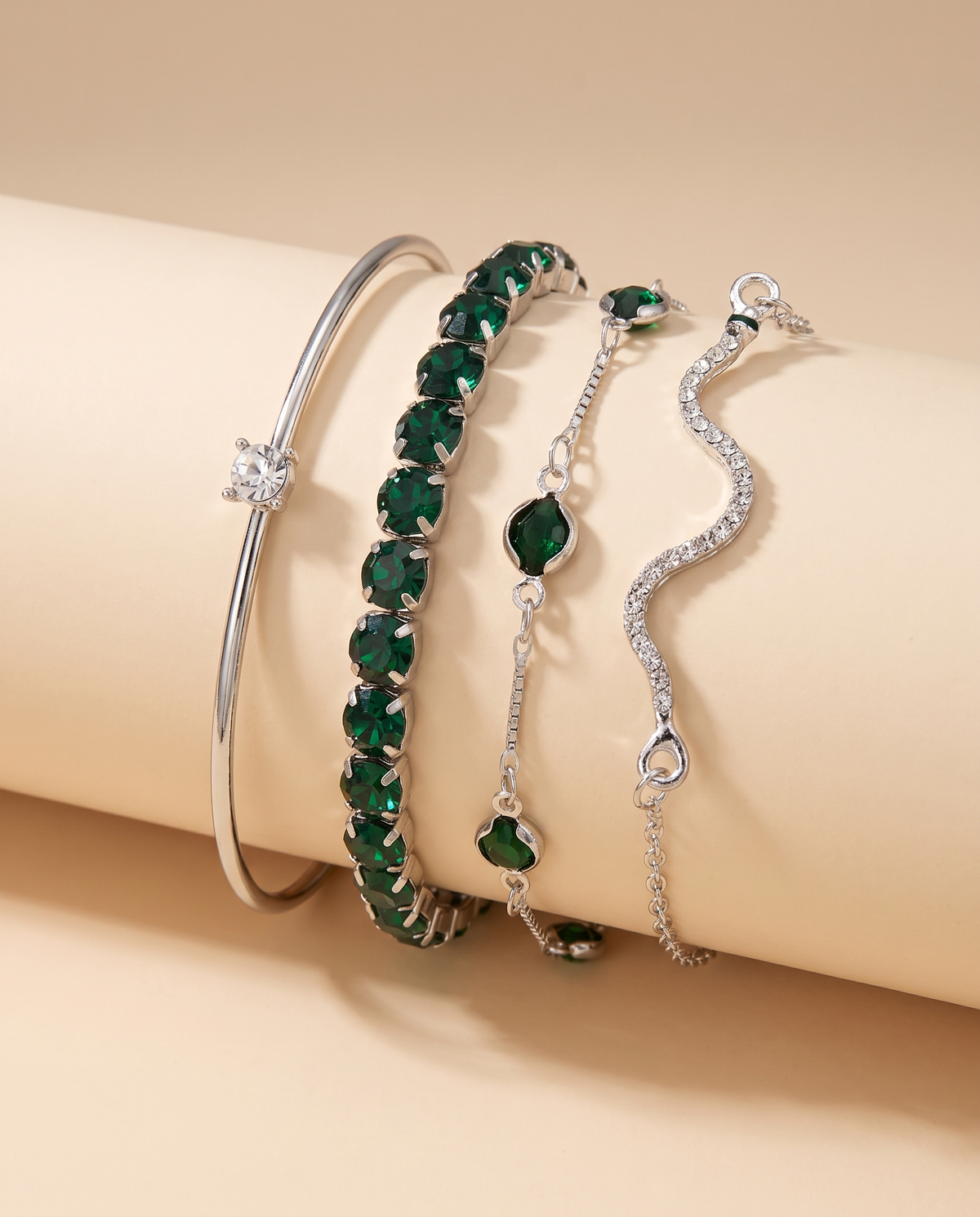 Emerald Stack Set-Pulseras