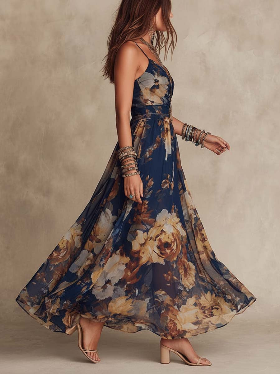 Vestido maxi de mujer-Flower
