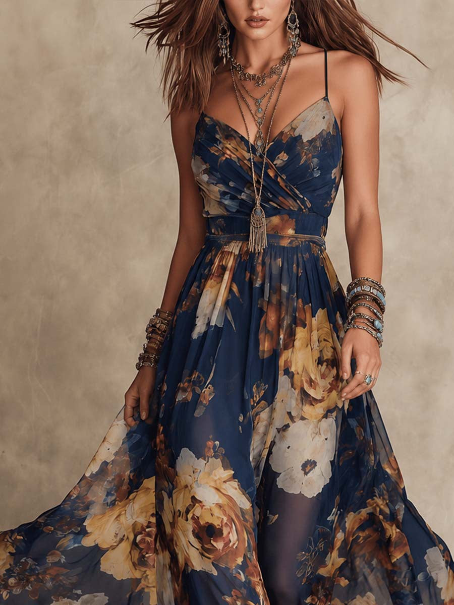 Vestido maxi de mujer-Flower