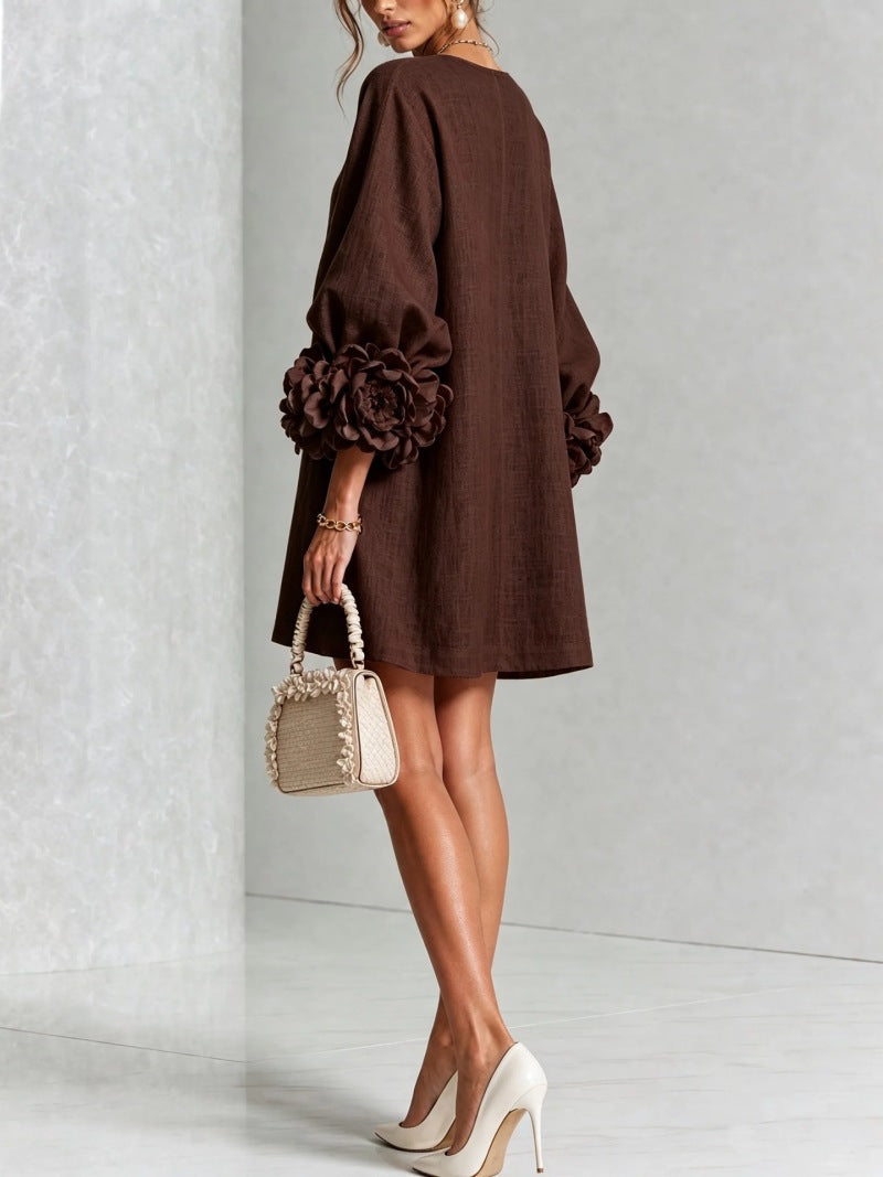 Vestido mini de mujer-Rosette