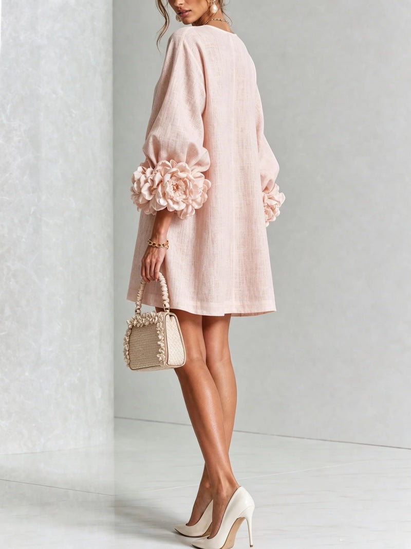Vestido mini de mujer-Rosette