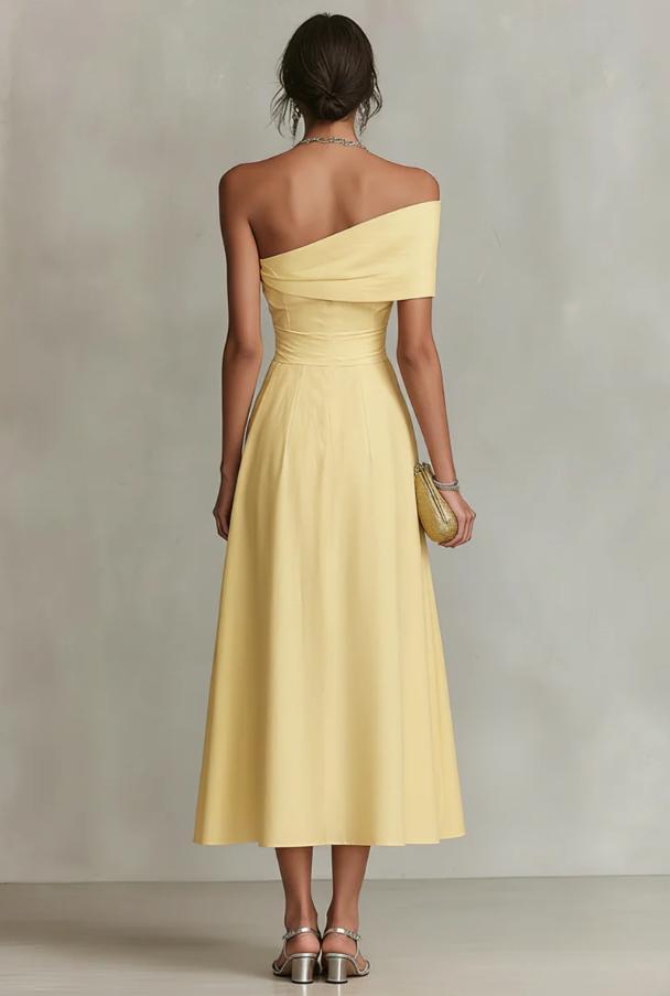 Vestido midi de mujer-Escarlata