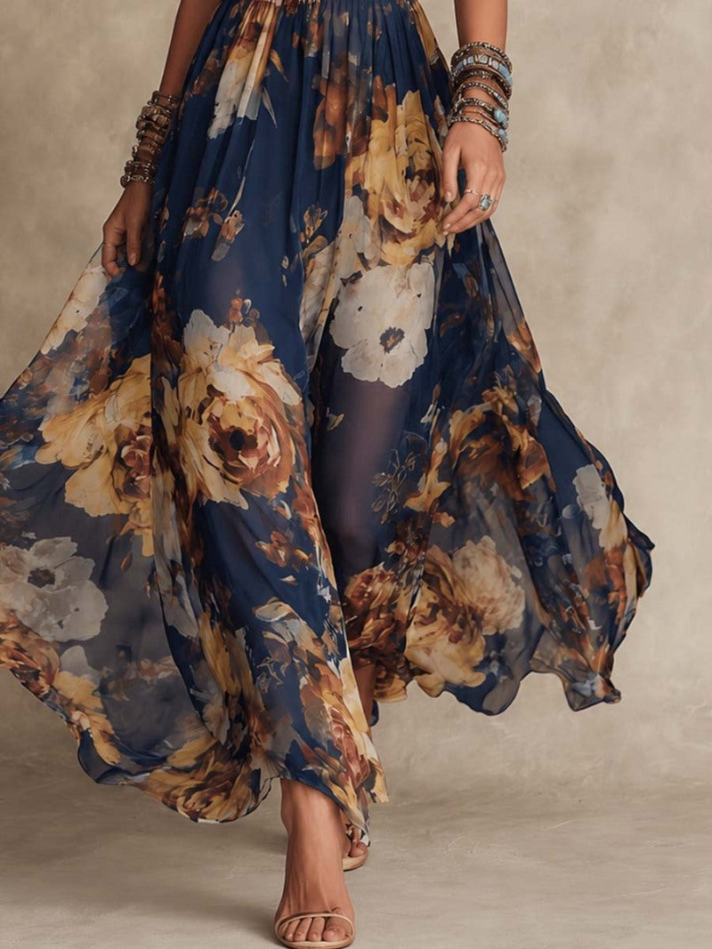 Vestido maxi de mujer-Flower