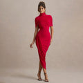 Vestido midi de mujer-Golden Drape