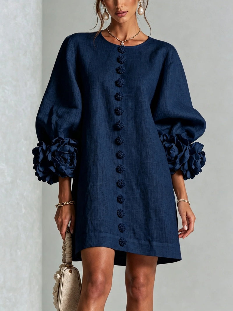 Vestido mini de mujer-Rosette