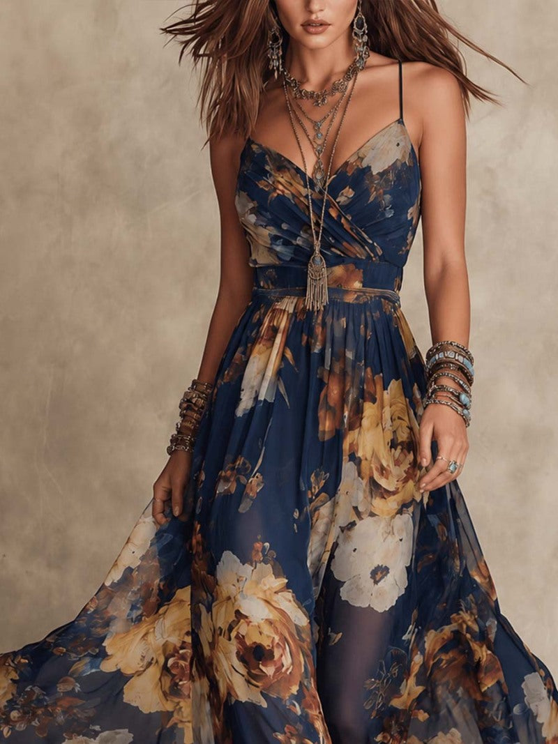 Vestido maxi de mujer-Flower
