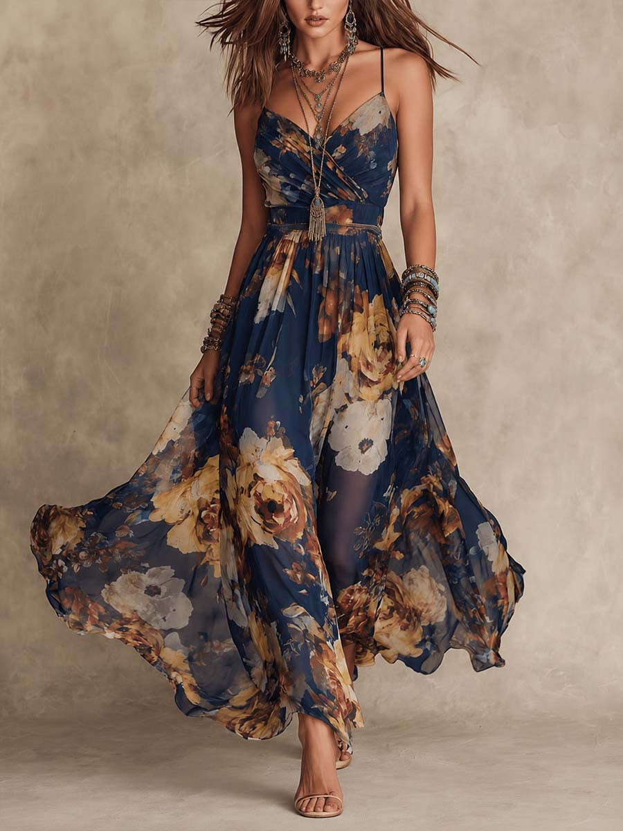 Vestido maxi de mujer-Flower