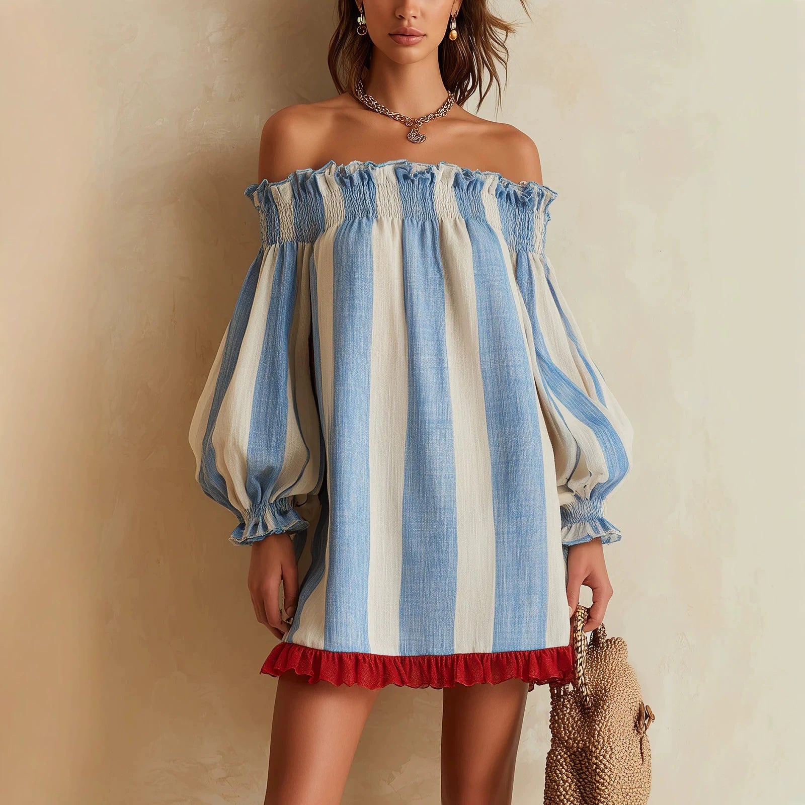 Vestido mini de mujer-Riviera Blue