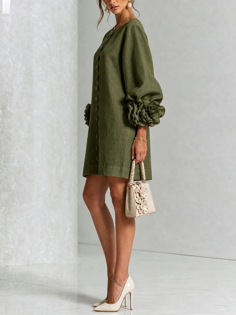 Vestido mini de mujer-Rosette