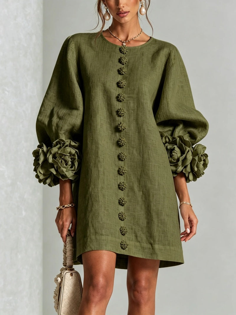 Vestido mini de mujer-Rosette